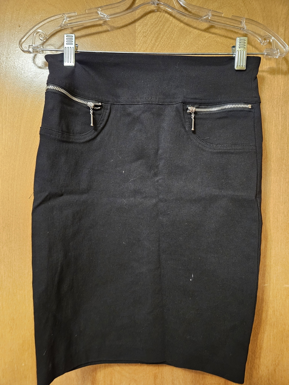 Joe B Black Pencil Skirt with Silver Zippers
